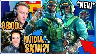 Streamers React to *NEW* ($800) "Nvidia" Reflex & Instinct Skins in the Item Shop! - Fortnite