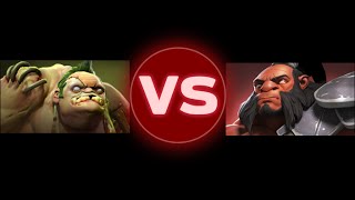 Pudge VS Axe [Битва героев Mid only] Dota 2