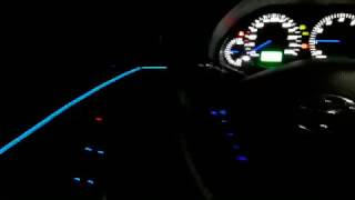 Пересвет салона Тойота Авенсис (съемка без света)