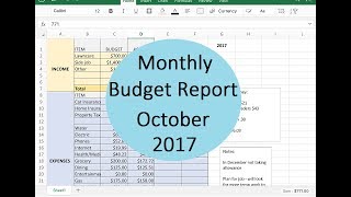 Monthly Budget Report | October 2017 |