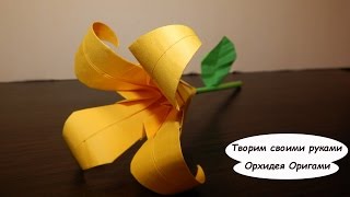 Оригами цветы - орхидея. Оригами из бумаги видео схема.  Origami Flower