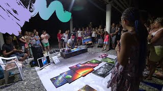 Парень рисует картины баллончиками | На море | Лазаревское