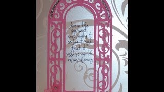 Cricut Window Card & Tim Holtz Stamps
