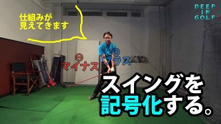 スイング動作に記号をつけるとプロとアマの違いが見えてくる
