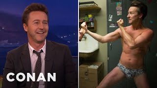 Edward Norton On Pitching A Tent In "Birdman"  - CONAN on TBS
