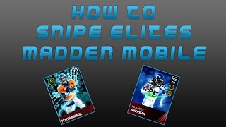 How To Snipe in Madden Mobile and Make Coins Fast! LIVE SNIPE!