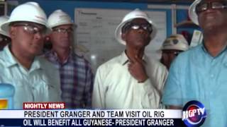 PRESIDENT GRANGER AND TEAM VISIT OIL RIG 2
