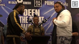 Hasim Rahman Jr and Greg Hardy In Furious Confrontation At Boxing Press Conference
