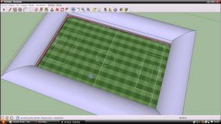 como hacer un estadio de manera facil y rapida en sketchup 8.