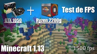 Minecraft 1.13 in Gtx 1050 + Amd Ryzen 2200g - Fps Test