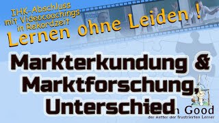 Markterkundung und Marktforschung, Unterschied