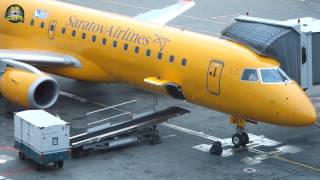Saratov Airlines Embraer 195 YELLOW BIRD Moscow Domodedovo - Saratov [AirClips full flight series]