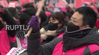 South Korea: 'Unite!' Thousands of workers chant in unison against govt-backed inequality
