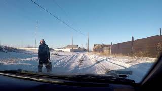 Старое видео: такие вот у нас улицы зимой в Казахстане Костанайской области Кушмурун