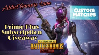 PUBG Mobile: Custom Games // Prime Plus Subscription Giveaway is On // Paytm on Screen