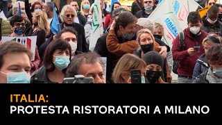 Italia: protesta ristoratori a Milano