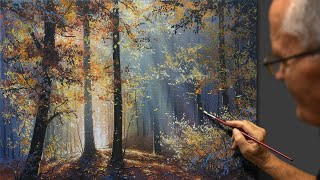 Свежесть леса. Пишем акрилом. Художник - композитор: Юшкевич Виктор