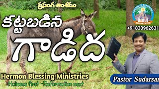 కట్ట బడిన గాడిద Pastor Sudarsan Telugu Christian Message about Palm Sunday