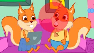 Famille d'Écureuil - Énorme Boule De Gomme Animé 2022 en Français