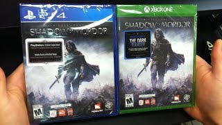 Middle Earth: Shadows Of Mordor Unboxing!! (PS4 / Xbox One)
