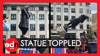 Statue of Notorious British Slave Trader Toppled by Protesters in Bristol