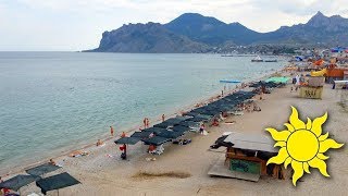 Нудистский пляж Коктебеля. Палаточный городок. Море. Горы. 2013 г. ☀SunVideo
