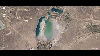 Аральское море - 1984-2017 за 1 минуту - динамика обмеления