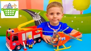 Пожарный Сэм и пожарная машина Юпитер - Обзор игрушек с Даником