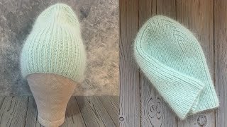 ЗИМНЯЯ ШАПОЧКА ТЫКОВКА ИЗ ПУХА НОРКИ РЕЗИНКОЙ 1/1