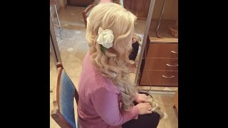 Вечерняя прическа с накладными прядями. Hairstyle with extensions
