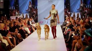 Model trips and loses her shoes during the opening show of the Bratislava Fashion Days 2018