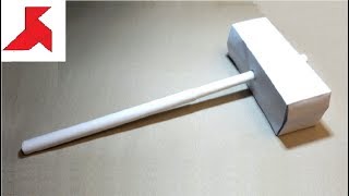 DIY ⚒️ - Как сделать ДВУРУЧНЫЙ МОЛОТ из бумаги а4 своими руками?