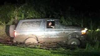 Ford Bronco Mudding in the Backyard