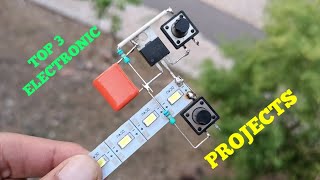 TOP 3 ELECTRONIC PROJECTS WITH MOSFET IRF Z44N, IRFP260, TRANSISTOR BD140 & SOLAR PANEL