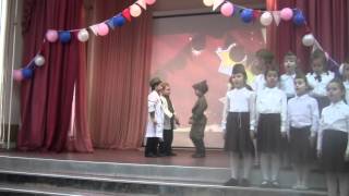 Детский конкурс военно патриотической песни (1"А"класс, школа 1208)