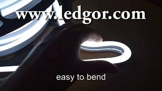 12V led neon sign  neon flex strip rope cool white mini-S size 2.5cm cut - Ledgor
