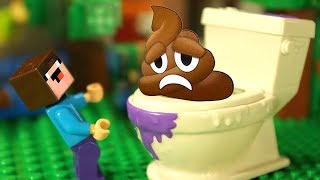 УПАЛ в УНИТАЗ ? Лего Нубик Майнкрафт Мультики и Анимация DIY