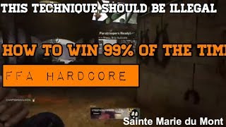 HOW TO WIN 99% OF THE TIME!  FFA HARDCORE Call of duty WW2