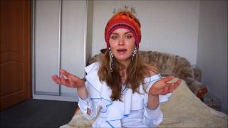 Шапка энтрелак. Часть 1 . Knitting had entrelak Part1