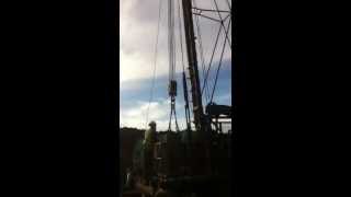 Cable tool drilling for borehole waterwell for private water supply