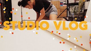 STUDIO VLOG (GIANT PAINTING & ALBUM ARTWORK)