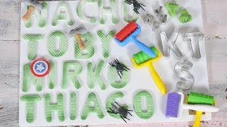 Galletas de letras - Super heroes - Texturas y Cortantes