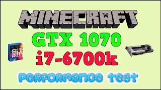 GTX 1070 , i7-6700k Minecraft FPS test (with and without shaders) [1080p60]
