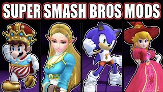 King Mario, BOTW Zelda, Hooters Sonic, Horror Land Peach - Super Smash Bros. Wii U Mods