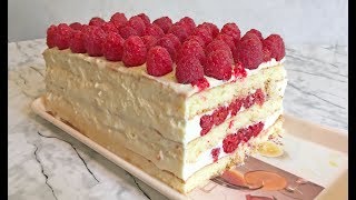 Бисквитный Торт с Малиной (Очень Вкусный ) / Мини Торт / Raspberry Cake Recipe / Ягодный Торт