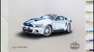 Need for Speed | Жажда скорости | Рисунок Форд Мустанг
