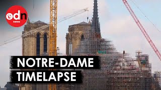 Stunning Timelapse of Rebuilt Notre-Dame Spire Reveal
