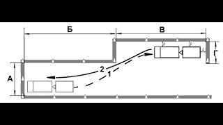 Параллельная парковка прицепа / parallel truck parking