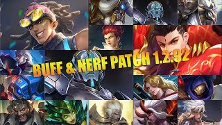 HERO BUFF DAN NERF BESAR BESARAN PATCH 1.2.92 MOBILE LEGENDS
