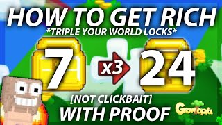 Growtopia - How To Get Rich with 7 WLs ?!?! ? TRIPLE YOUR WORLD LOCKS!!? **NOT CLICKBAIT**